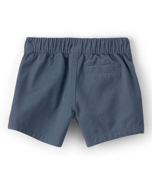Conjunto Crema/Azul Camiseta Polo + Short Bebé Niño