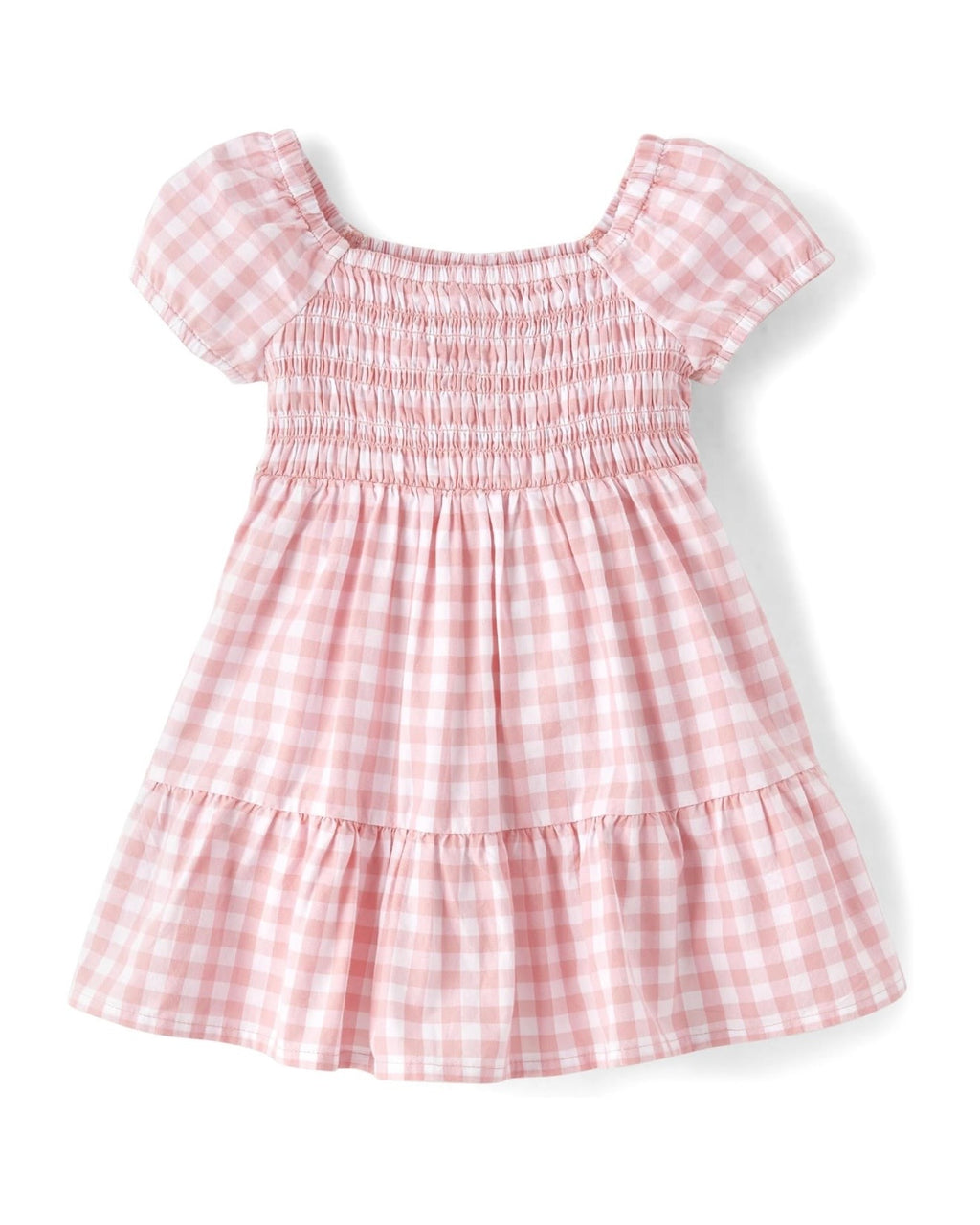Vestido de Popelina a Cuadros Rosa