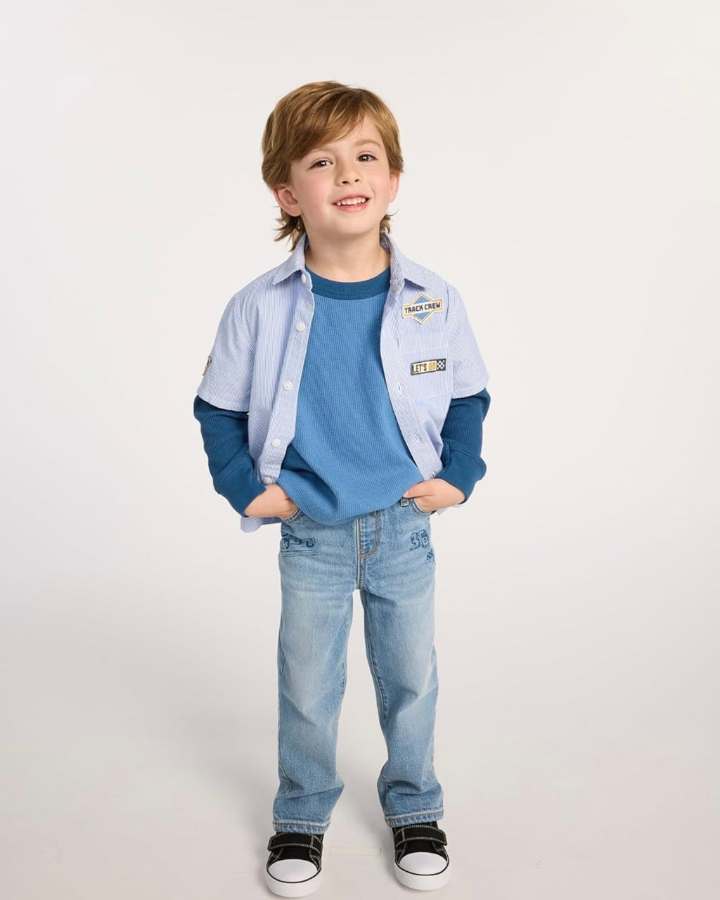 Jeans Holgados Estilo Años 90 con Estampado de Coche de Carreras