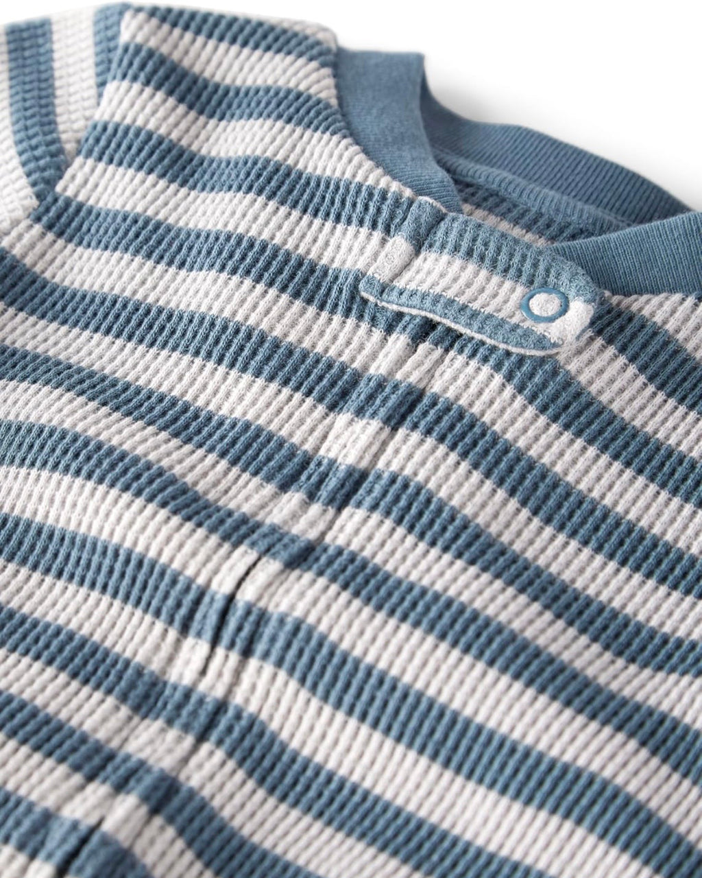 Pijama Suave con Estampado de Rayas Azules Bebé Niño