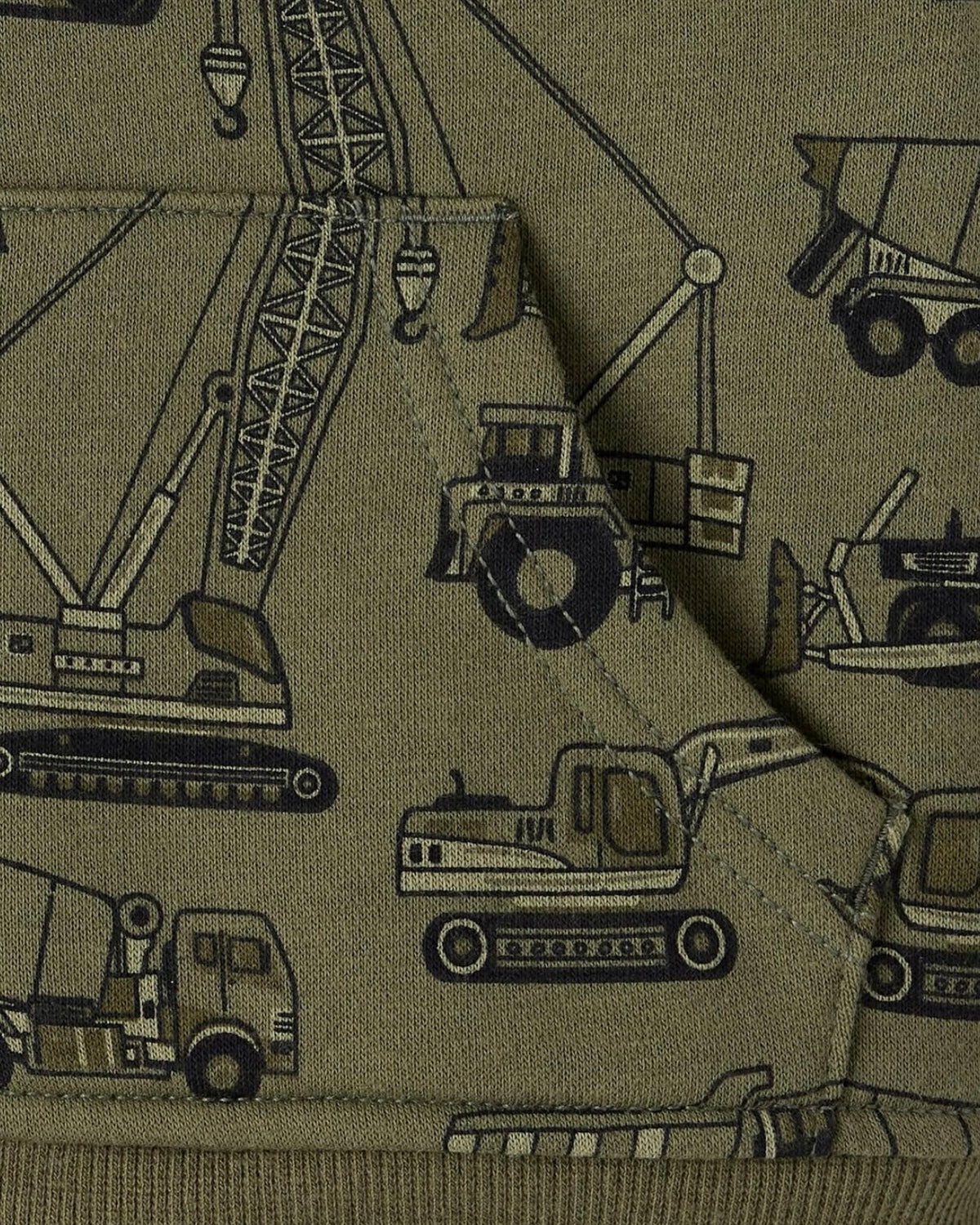 Chaqueta con Capucha y Cremallera de Felpa Premium con Forro de Sherpa Estampada