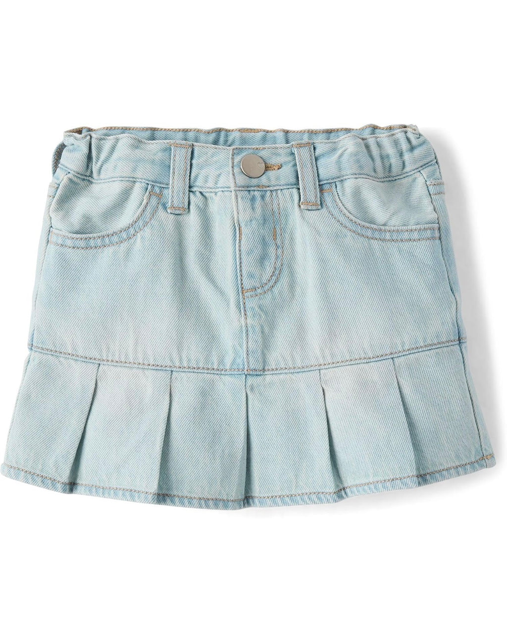Falda-Short Plisada de Mezclilla
