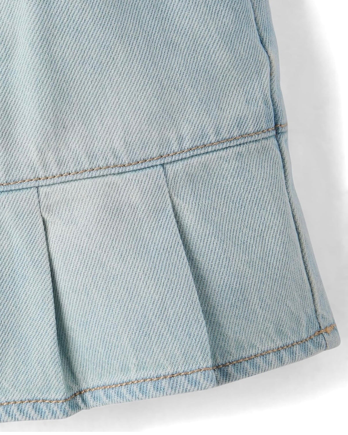 Falda-Short Plisada de Mezclilla