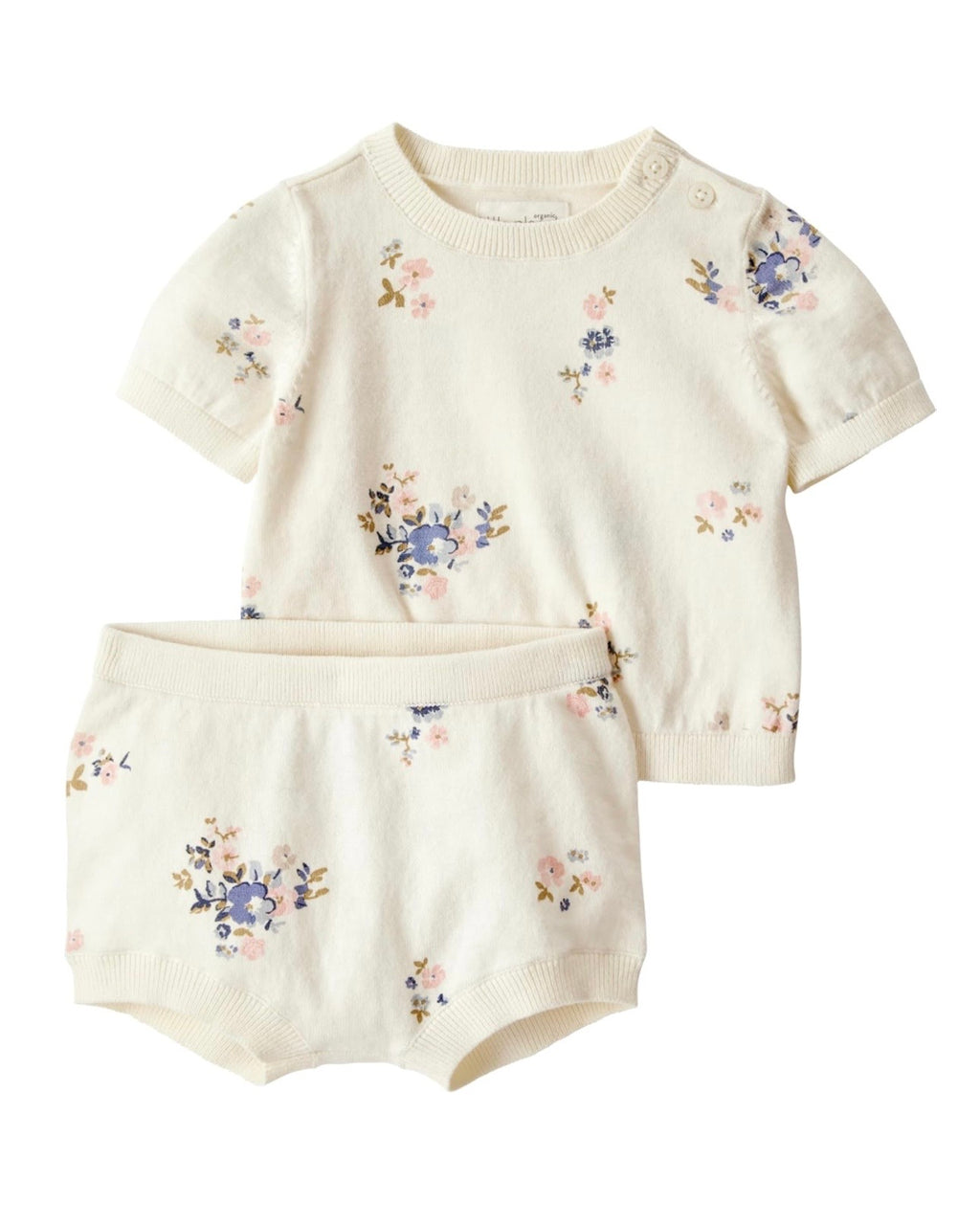 Conjunto Jardín Floreciente Camiseta + Short Bebé Niña