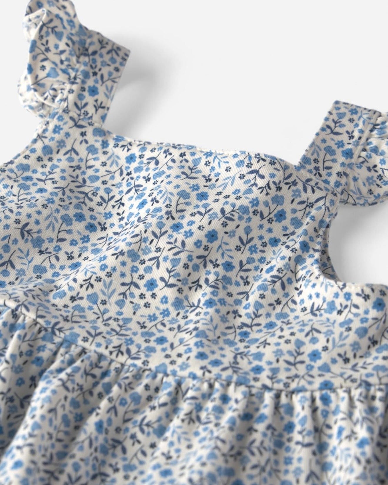 Vestido con estampado floral Azul bebé niña