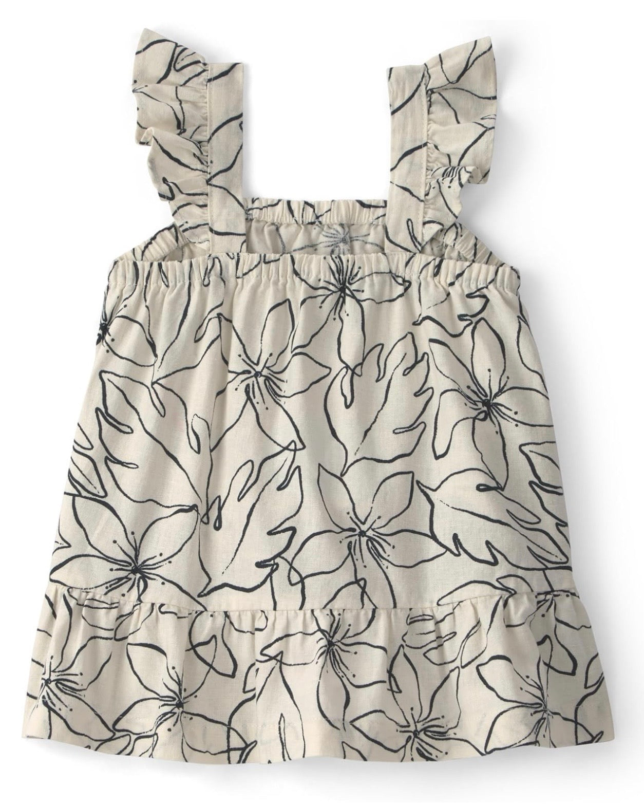 Vestido sin mangas con estampado de flores bebé niña