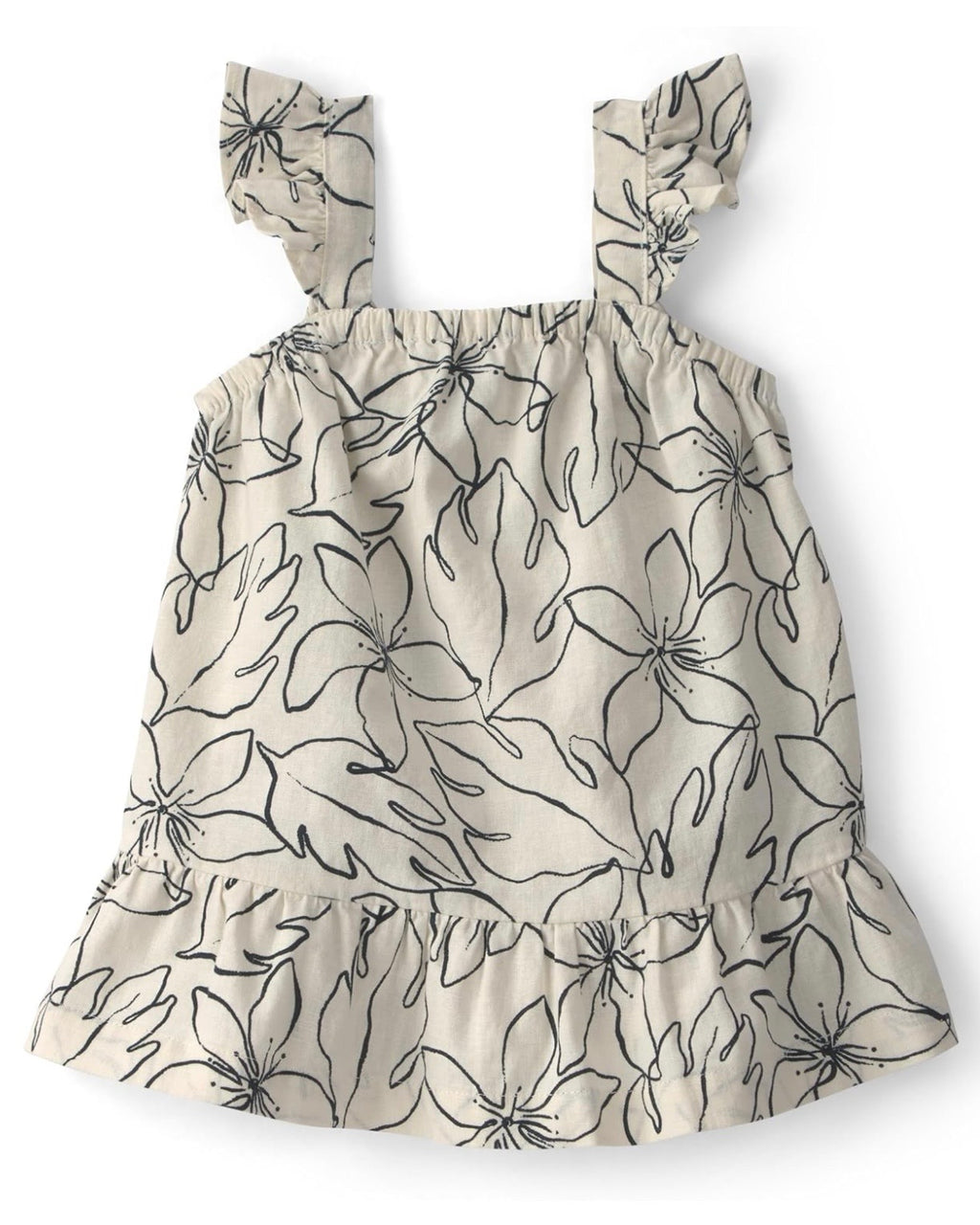 Vestido sin Mangas con Estampado de Flores Bebé Niña