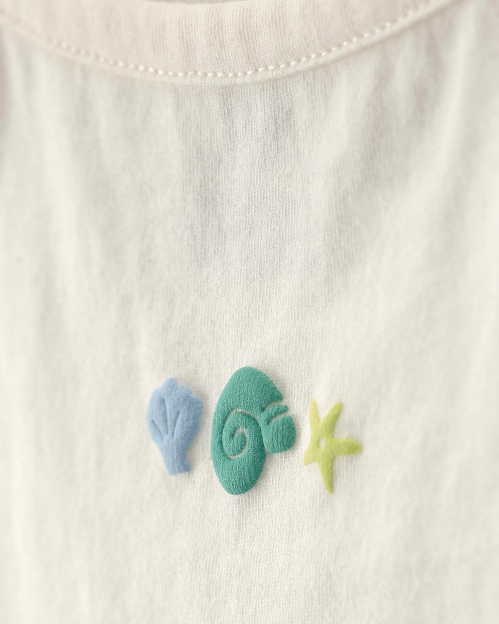 Conjunto Conchas Verdes Blusa + Short + Bodie Bebé Niña