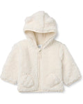Chaqueta Sherpa Blanco Marfil con Capucha