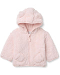 Chaqueta Sherpa Rosa Pálido con Capucha