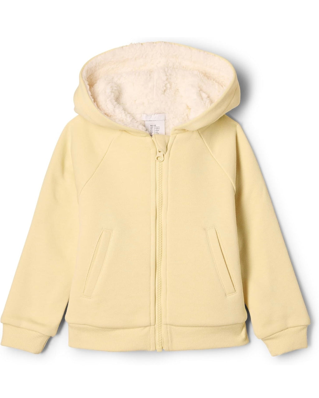 Chaqueta de Felpa con Capucha Amarillo