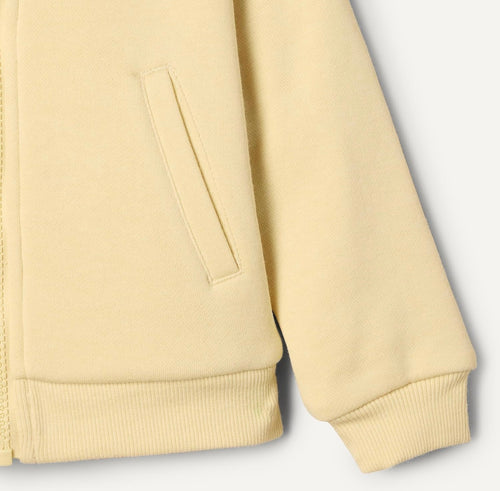 Chaqueta de Felpa con Capucha Amarillo